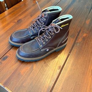Thorogood Waterproof Men's Dark Brown Leather Lace-Up Work Boots